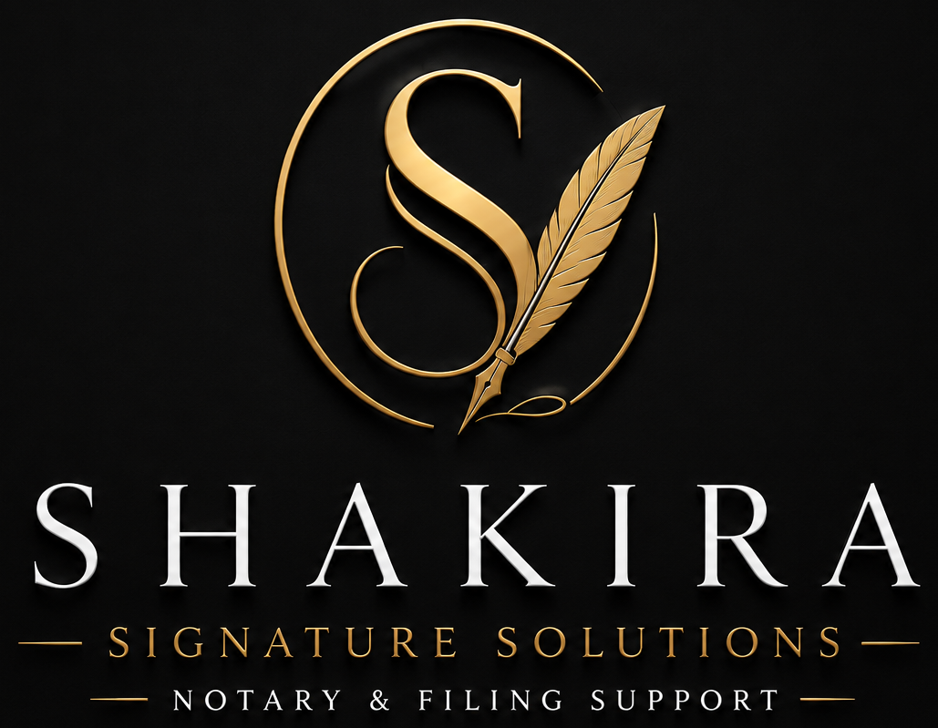 Shakira Signature Solutions — Notary & Filing Support